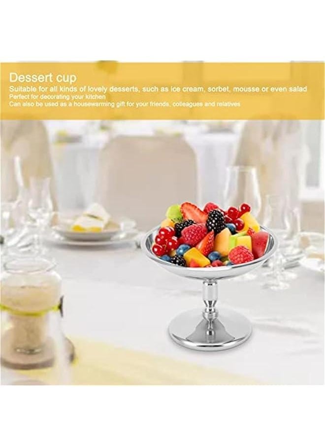 Stainless Steel Bowl, Dessert Bowl Sauce Bowls, Ice Cream Fruit Snack Candy Cup, Appetizer Plates Serving Portion Cup, Reusable Pudding Cups Salad Dessert Holder