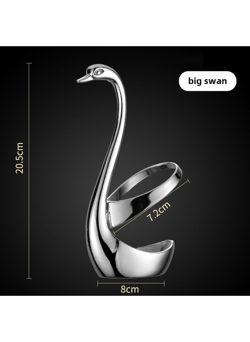 Stainless Steel Swan Base Cutlery Set Golden coffee spoon