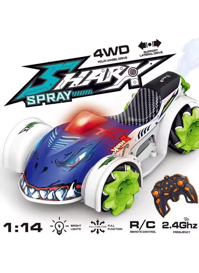 Spray Shark 2.4ghz RC Stunt Car Toys With Light Music Electric Vehicle Toy Remote Control Drift Truck Radio Control Toy