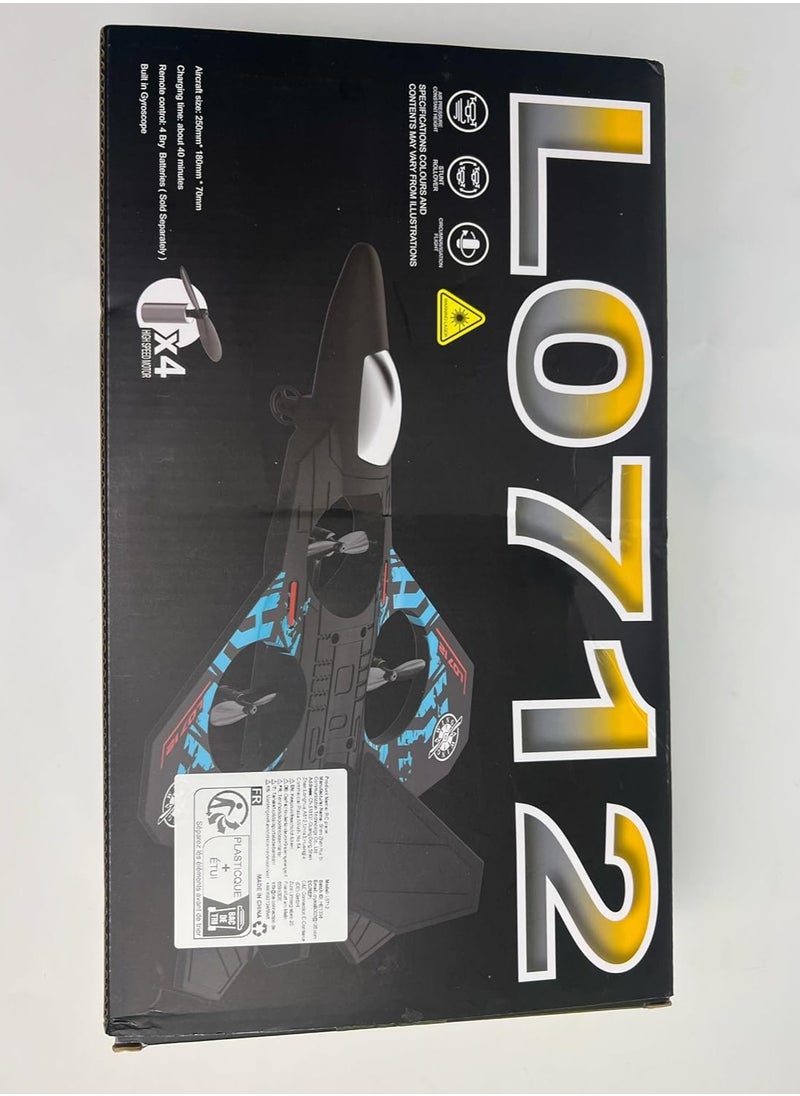 RC Aeroplane 2.4GHz Remote Controlled Aeroplane L0712 Quadcopter Floating Fighter Plane RC Aeroplane RTF for Beginners, Children and Adults, APlane Toy with Coloured Lights USB Charging