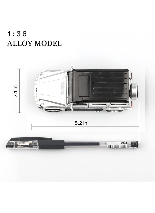 1/36 Scale Mercedes AMG G63 G Wagon Diecast Model Car, Alloy Pull Back Vehicles G Wagon Toy Car, Cars Gifts for Boys, Silver