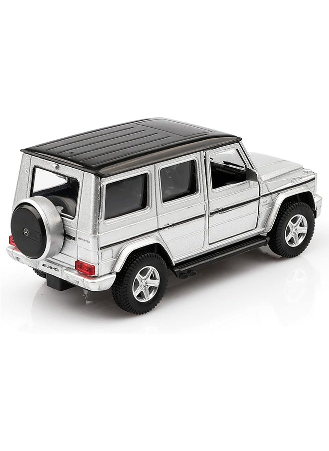 1/36 Scale Mercedes AMG G63 G Wagon Diecast Model Car, Alloy Pull Back Vehicles G Wagon Toy Car, Cars Gifts for Boys, Silver
