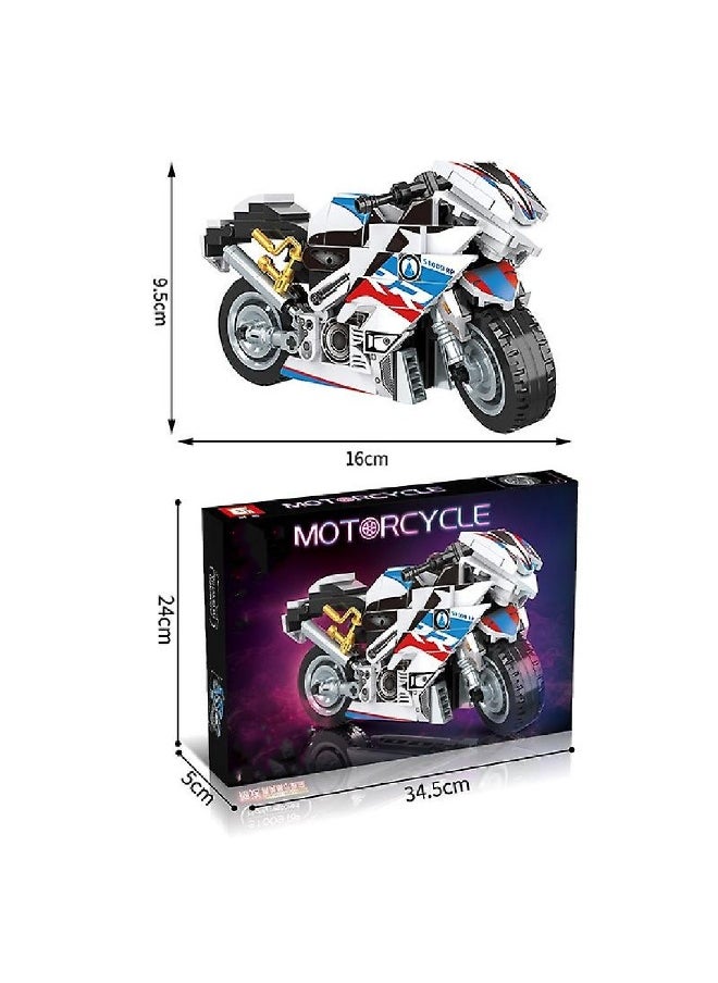 Small Particle Building Block Box Boy Motorcycle Model Children's Educational Toy