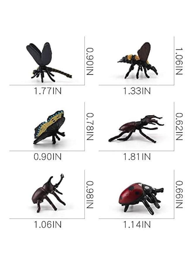 Insects Figures Toys - Figurines Set with erfly Scorpion Centipede -  Party School Project Children Education Gift for Kids Toddlers