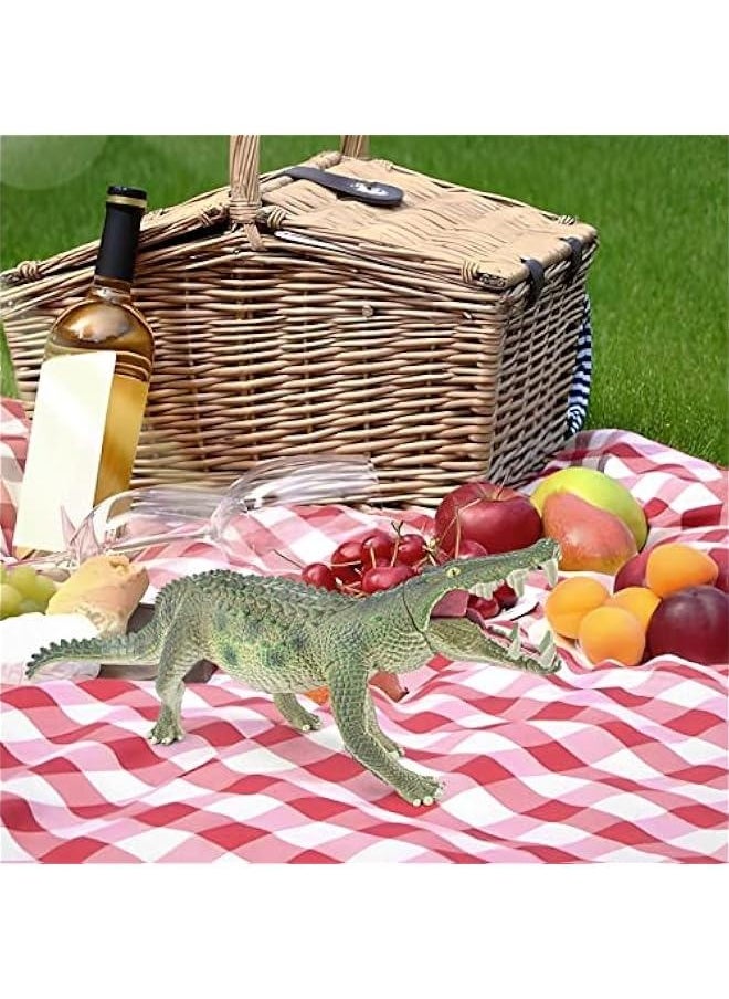 9 Inch Alligator Toy Figure Large Realistic Crocodile Action Figures Alligator Party Favors Crocodiles Cake Toppers for Kids Toddler