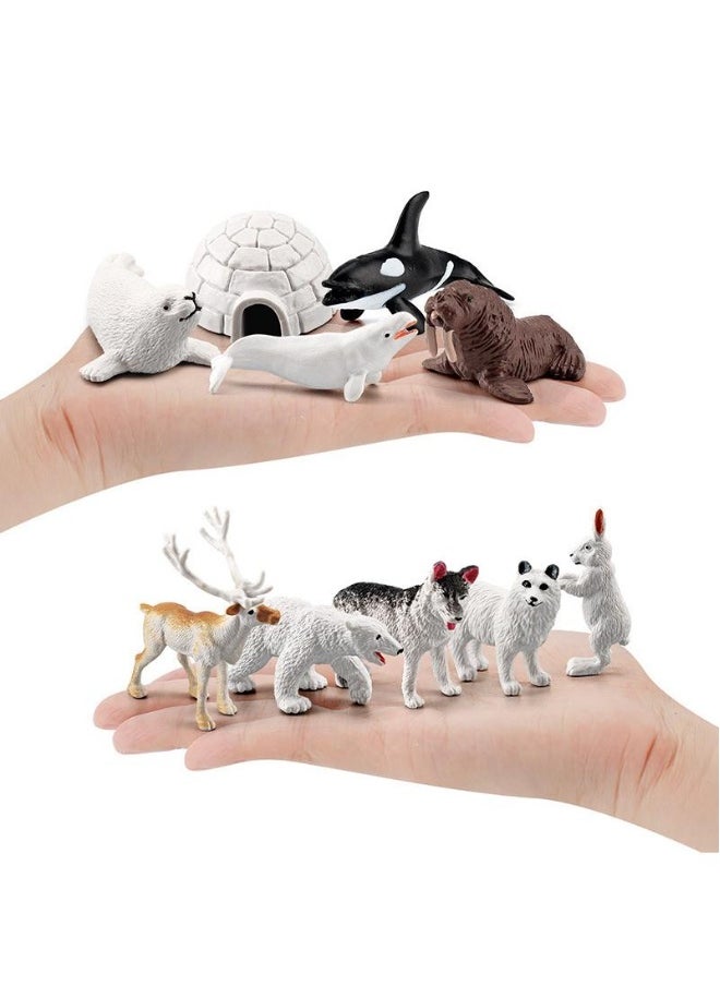 26 Pcs Polar Animals Figurines Arctic Animal Toy Figurines Set Realistic Animal Models Arctic Circle Ocean Sea Animal Figurines Playset For Kids Educational Toys