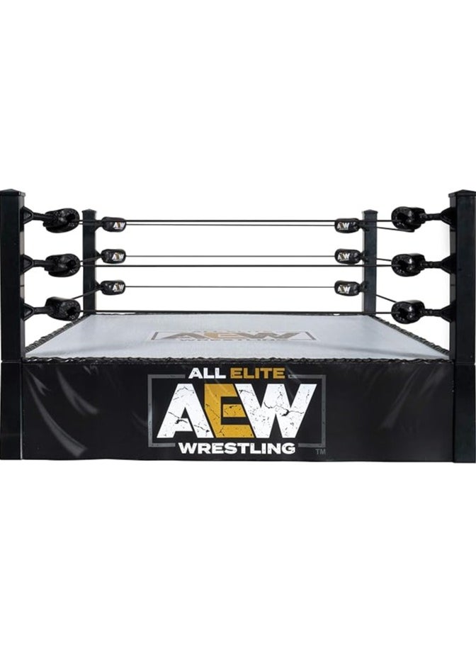 AEW All Elite Wrestling Action Figure Playset with Flexible Tension Ropes