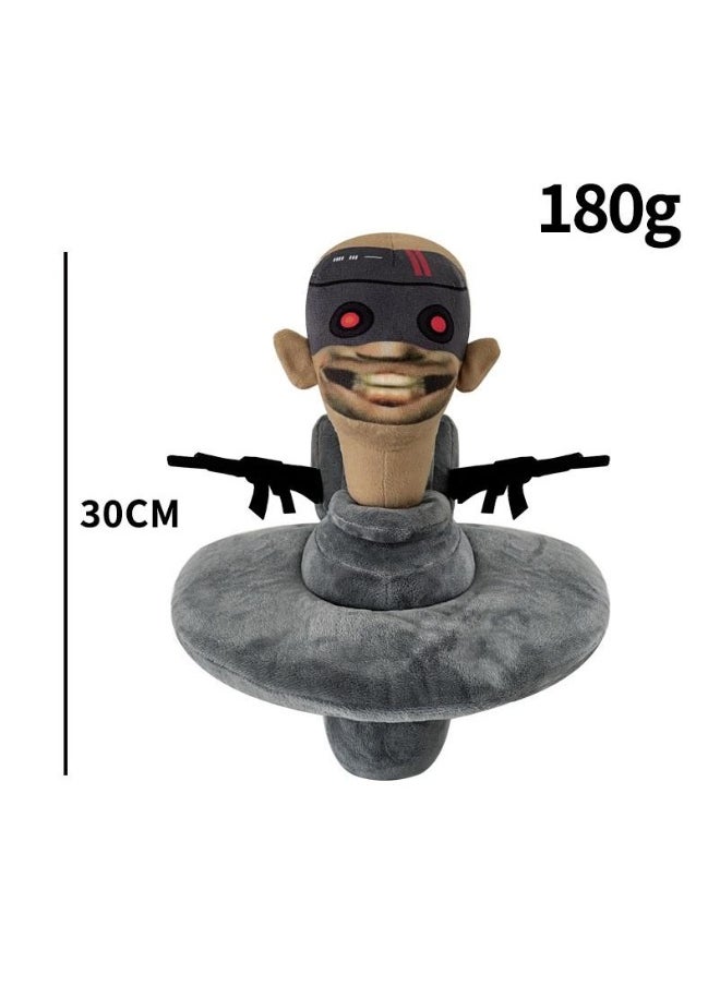 Set Of 2 Pcs Skibidi Toilet Plush Toys 30cm Spider Toilet Man And UFO Toilet Man For Fans Gift Horror Stuffed Figure Doll For Kids And Adults Great Birthday Stuffers For Boys Girls