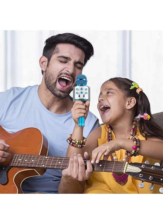 Present Microphone For Kid Toy Microphone Speaker Bluetooth Microphone Blue