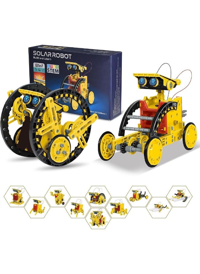 Solar Robot Kit For Kids STEM Building Toys 12-In-1 Build Your Own Robot
