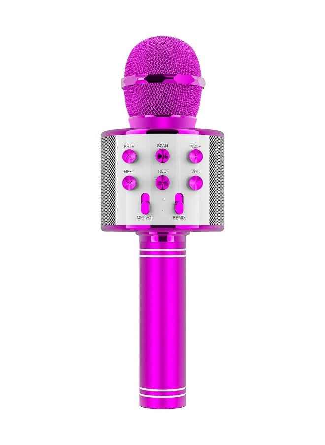Present Microphone For Kid Toy Microphone Speaker Bluetooth Microphone Pink