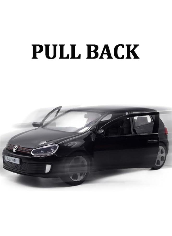 Model Car Volkswagen Golf GTI Toy Car 1/36 Model Car Toys Car Metal Collect Car with Pull Back for Boys Children Age 3 + Year Old Festival Gift(Black)