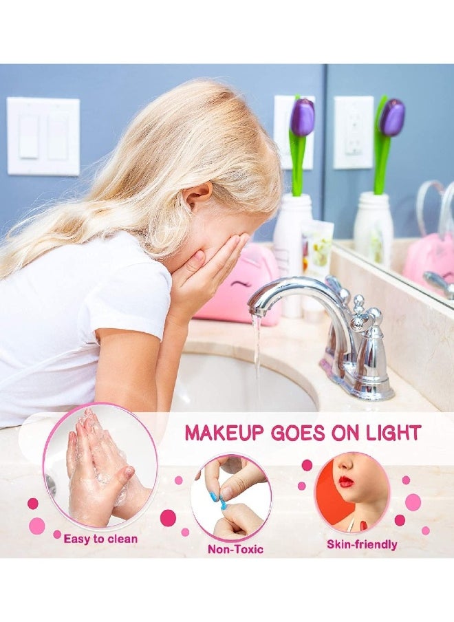 32 Piece Washable Toddler Girls Makeup Set, Perfect Birthday Gift for Girls