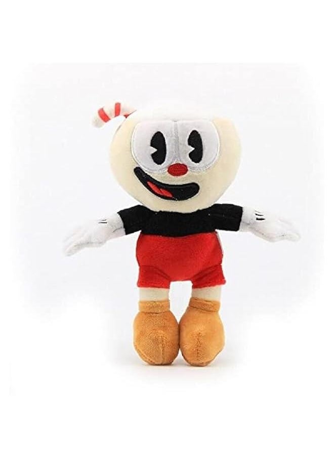 Cuphead Plush Toys 8pcs/Set Cuphead Mugman Family Mecup and Brocup Devil Boss Legendary Chalice King Dice Sunflower Ms. Chalice Mermaid Cagney Carnantion 8-13 Inches