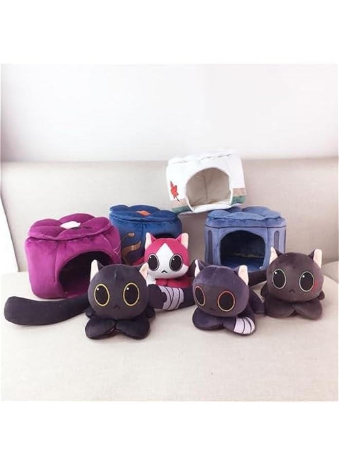 16cm Cat Doll Firefly Silver Wolf Sparkle Dan Heng Blade Kafka Clara Plush Figure Anime Collection Desktop Display Kids Toys Gift(Silver Wolf)