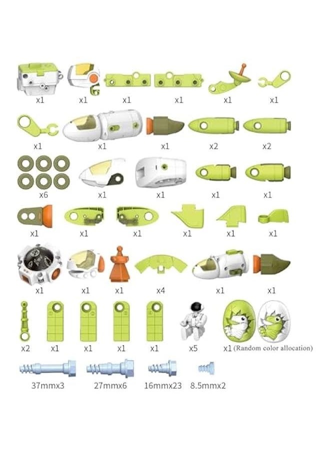 10 in 1 Space Toys Rocket Dinosaurs Set for Kid Space Shuttle Planet Toys STEM Space Astronaut Rocket Ship Kit for Boys 5 6 7 8 Spaceship Station Gift Foster Love for Space Dinos Exploration