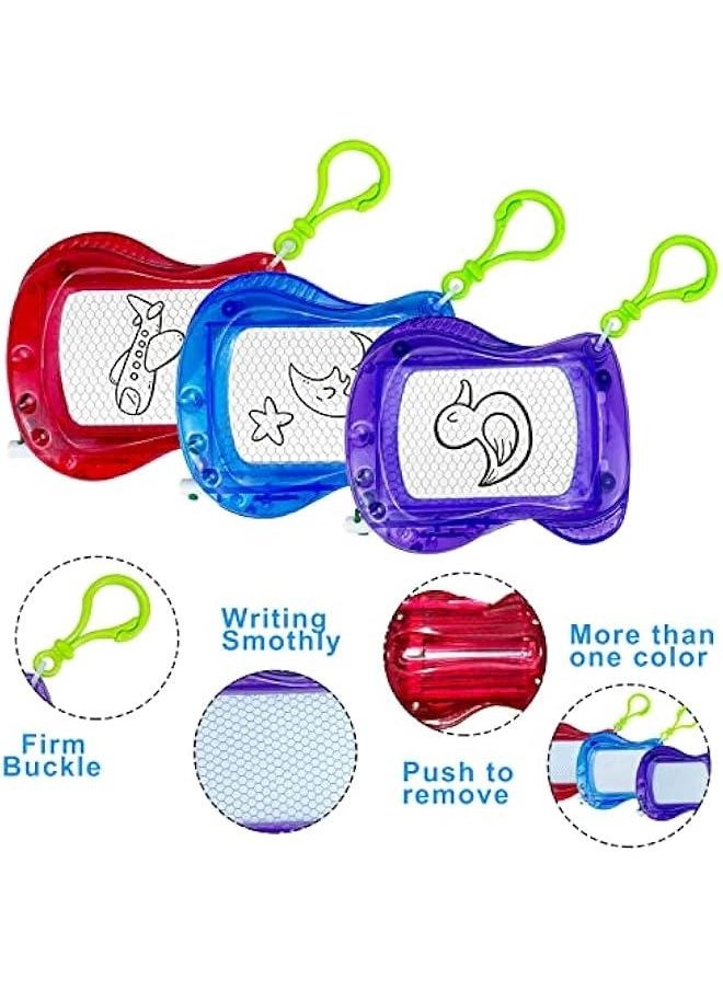 22 Pack Mini Magnetic Drawing Board(6 Colors), Kids Party Favors Backpack Keychain Doodle Drawing Boards, Erasable Sketch and Board Writing Pad for Boys Girls Classroom Supplies Goodie Bag Fillers