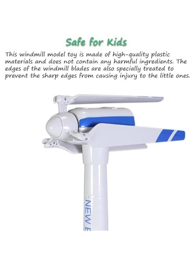 Wind Turbine Model, Wind-up Windmill Model Toy 21.65 Inch Large Size Wind Turbine Toy Clockwork Wind Generator Model STEM Science Kit