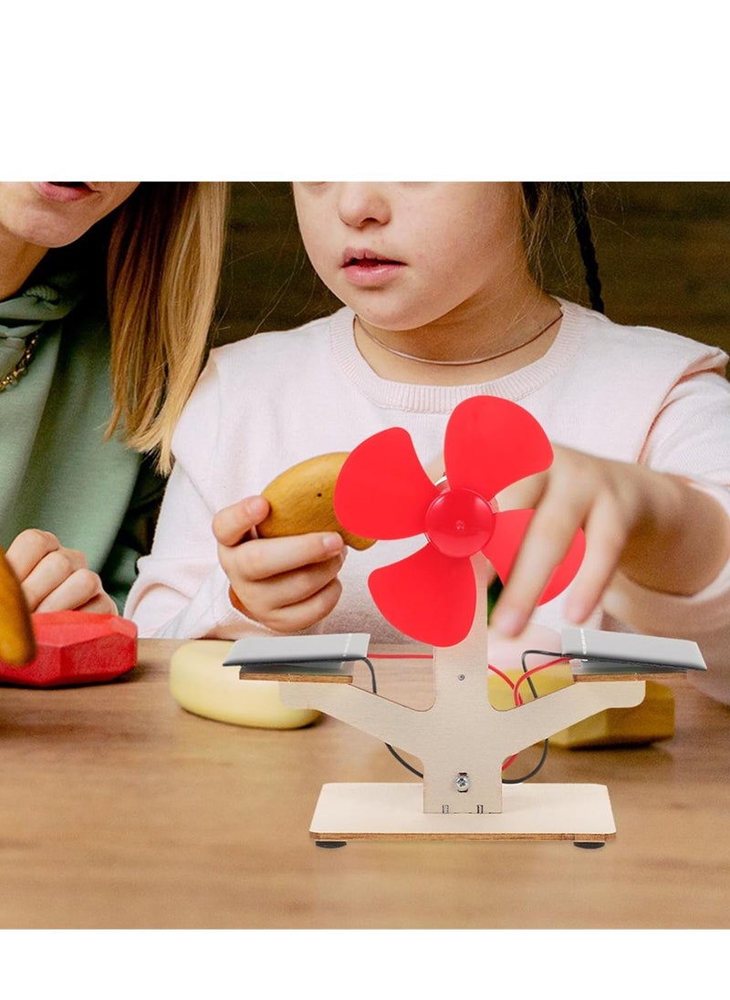 Scientific Solar Fan Toy, Engineering Products Toys 1set for Kits Experiment Science Model, Development Children Solar Brain of Educational Assembly Kids Fan DIY Students, 1 Pcs