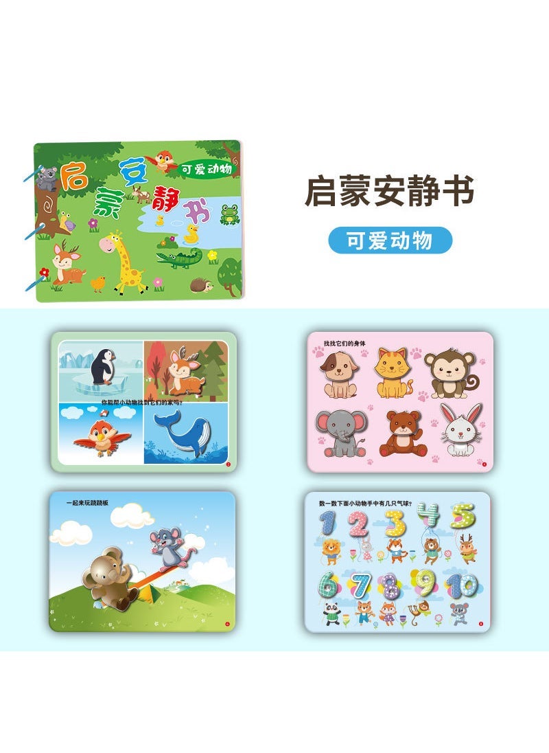 Early Learning Quiet Book for Kids Cute animal