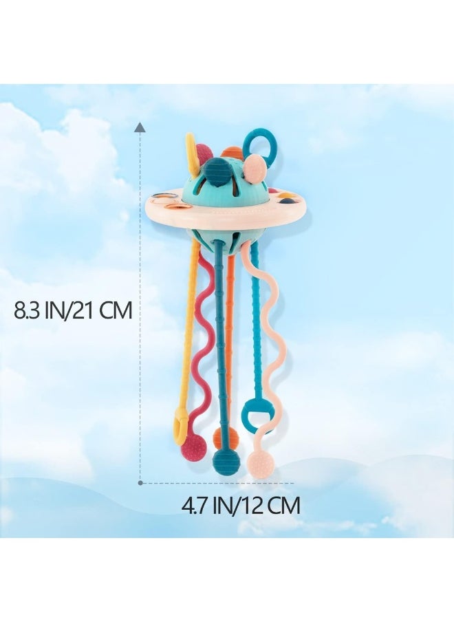 Montessori Toys Food Grade Silicone Pull String Activity Toy Sensory Toys For Toddlers Travel Toys For Babies Fine Motor Skills Toys Gift