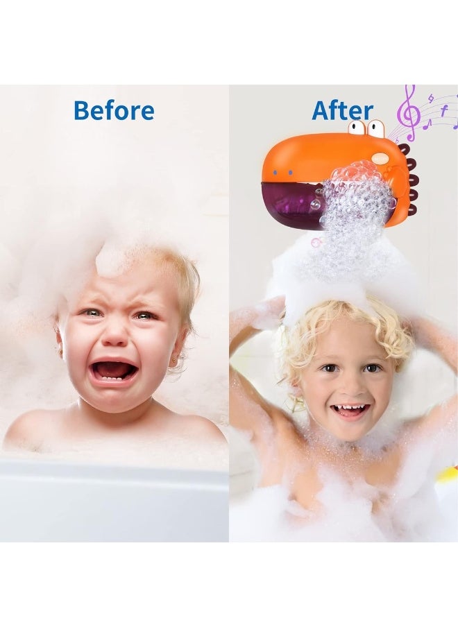 Dinosaur Bath Toys Baby Bath Toys For The Baby Bathtub Toddler Bath Toys Automatic Bubble Machine Baby Bath Toys Orange