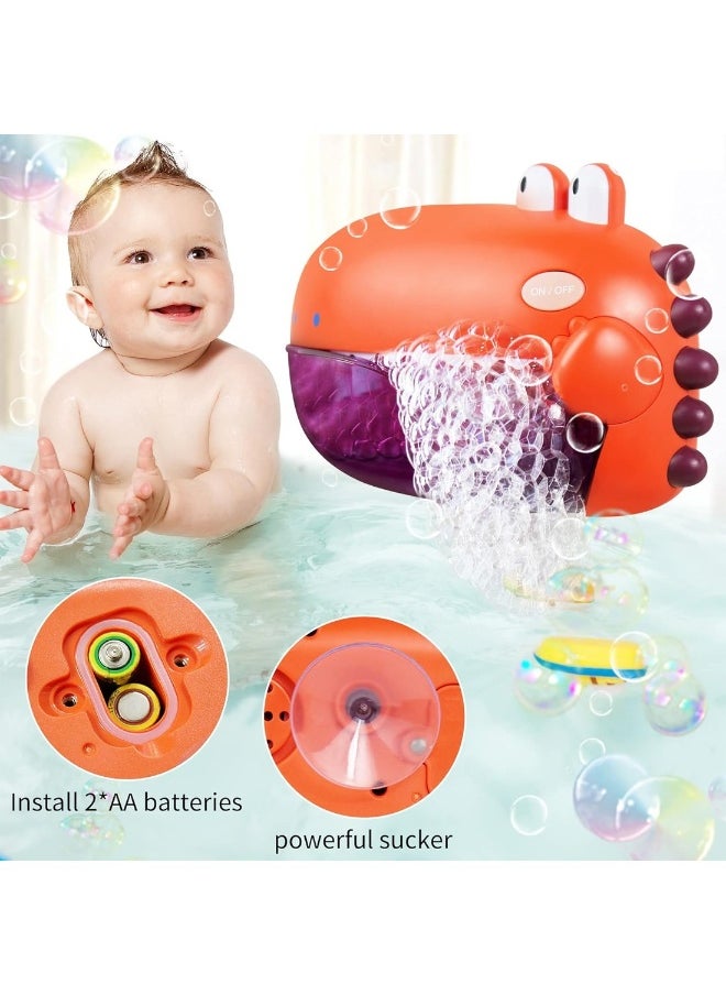 Dinosaur Bath Toys Baby Bath Toys For The Baby Bathtub Toddler Bath Toys Automatic Bubble Machine Baby Bath Toys Orange