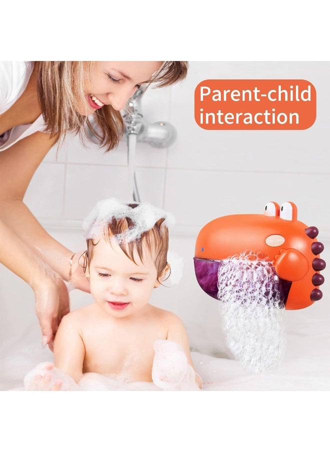 Dinosaur Bath Toys Baby Bath Toys For The Baby Bathtub Toddler Bath Toys Automatic Bubble Machine Baby Bath Toys Orange
