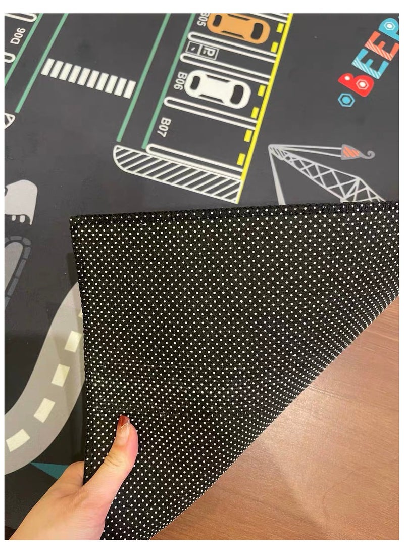 Traffic-Themed Educational Playmat Rug Carpet Crawling Floor Mat for Kids (Size 80cm×120cm/32x47)