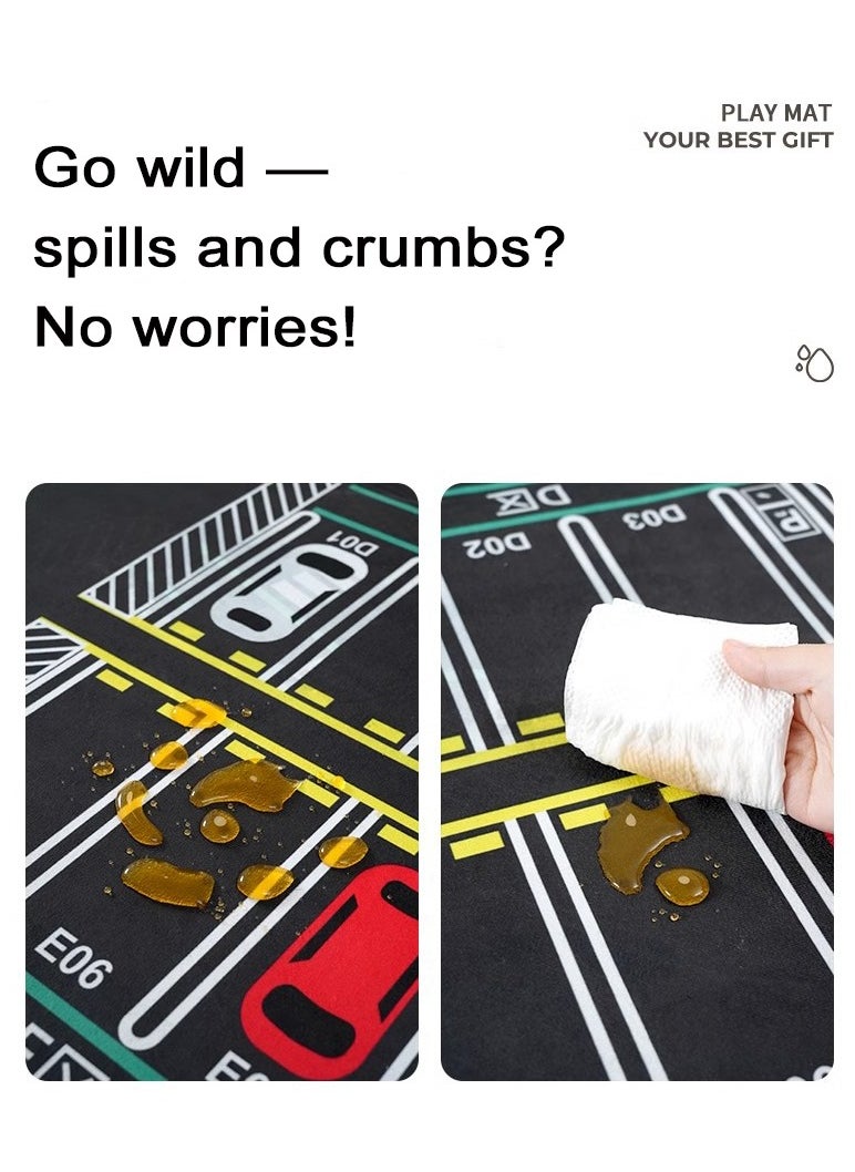 Traffic-Themed Educational Playmat Rug Carpet Crawling Floor Mat for Kids (Size 80cm×120cm/32x47)