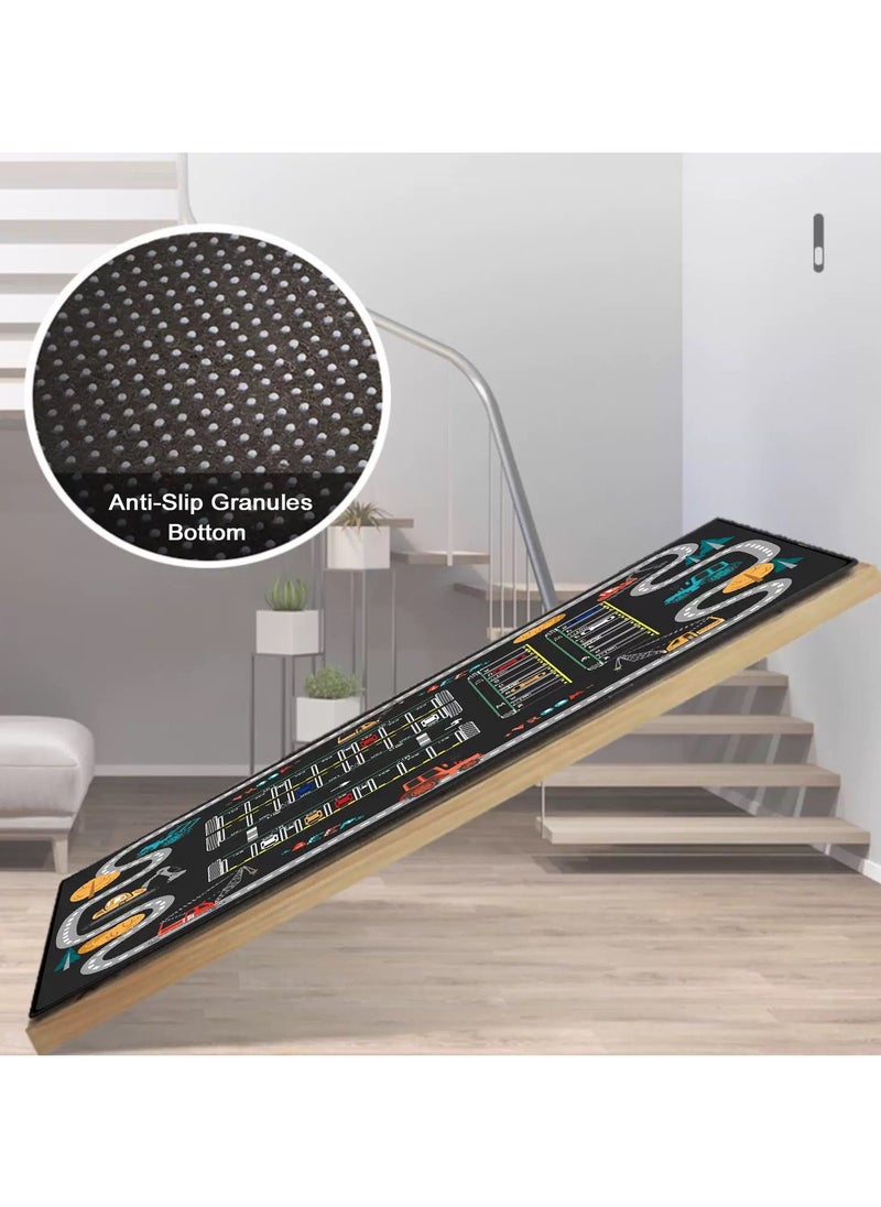Traffic-Themed Educational Playmat Rug Carpet Crawling Floor Mat for Kids (Size 80cm×120cm/32x47)