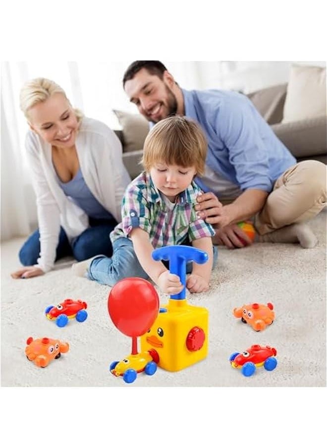 Power Balloon Car Toy for Kids, Balloon Launcher Car Toy Set for Kids & Toddlers Science Toy, Inflatable STEM Balloon Pump Cars Racer Kit for Boys Girls (Duck)