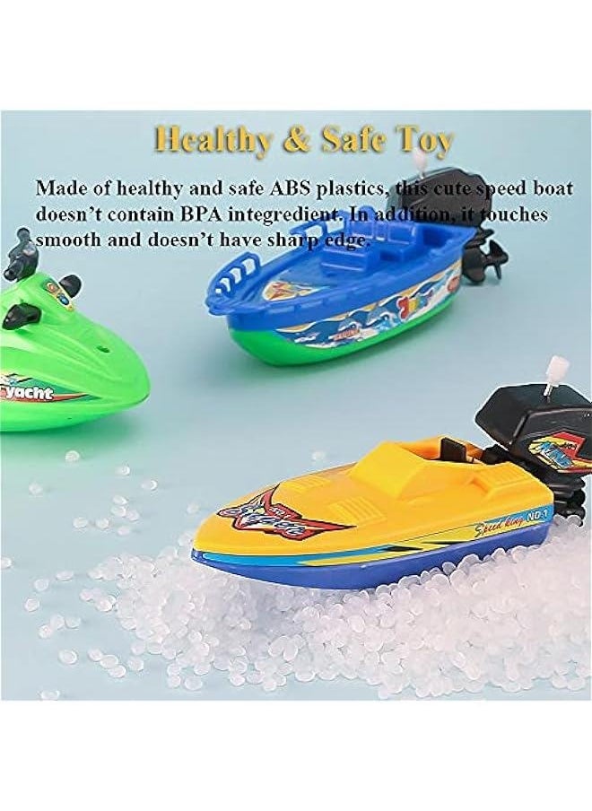 Wind-up Boat Bathtub Toy Set, Funny Windup Speed Boat Bathtub Toy Jet Ski Clockwork Sailboat Water Toy Motorboat Tub Toy for Kids (Motorboat+Sailboat+Speed Boat)