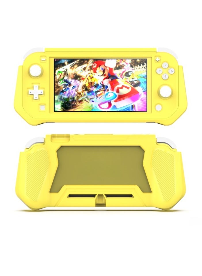 Protective Case For Nintendo Switch Lite, Switch Lite Case With Detachable Screen, Solid Hard Shell TPU Nintendo Switch Back Cover, Anti Scratches Nintendo Switch Hand Grip Case, (1pc, Yellow)