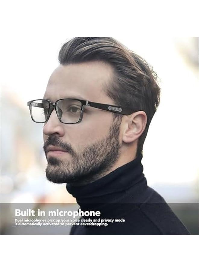 Smart Glasses, IP5 Waterproof Open Ear Sound Sunglasses with Dual Microphones, 5.3 Voice Control Uni Smart Audio Glasses for Driving, Sports, Study (Individual