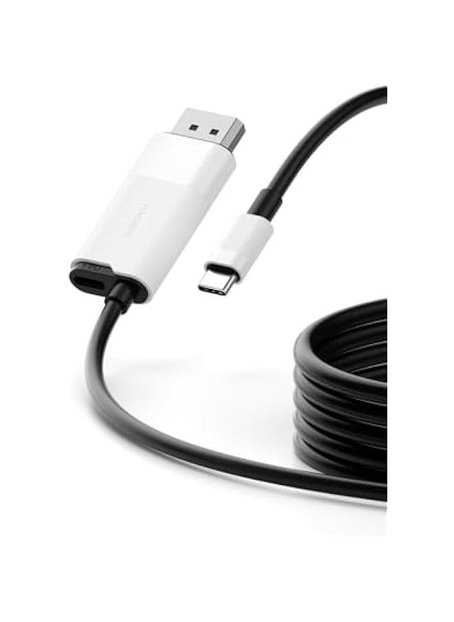 Switch Dock for Nintendo Switch & Switch OLED, USB C to DisplayPort Cable Adapter with 4K@60Hz DP, 100W PD, Type-C to DP Adapter for Laptop, Tablet, SteamDeck, ROG Ally (DisplayPort White)