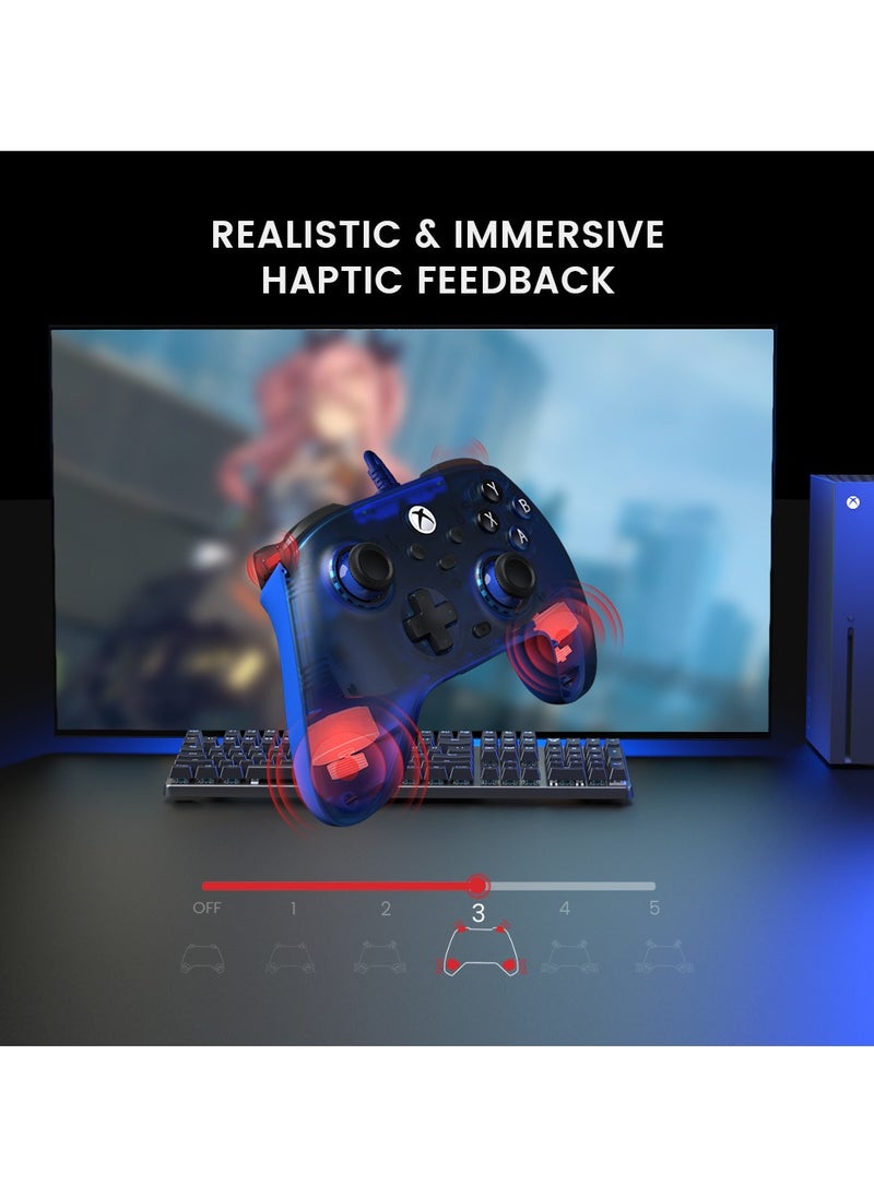 Professional Gamepad GameSir T7 Wired Game Controller with Hall Effect Joysticks, Plug and Play Gaming Gamepad for Xbox Series X|S, Xbox One, Windows 10/11  Steam, 3.5mm Audio Jack Sapphire Blue