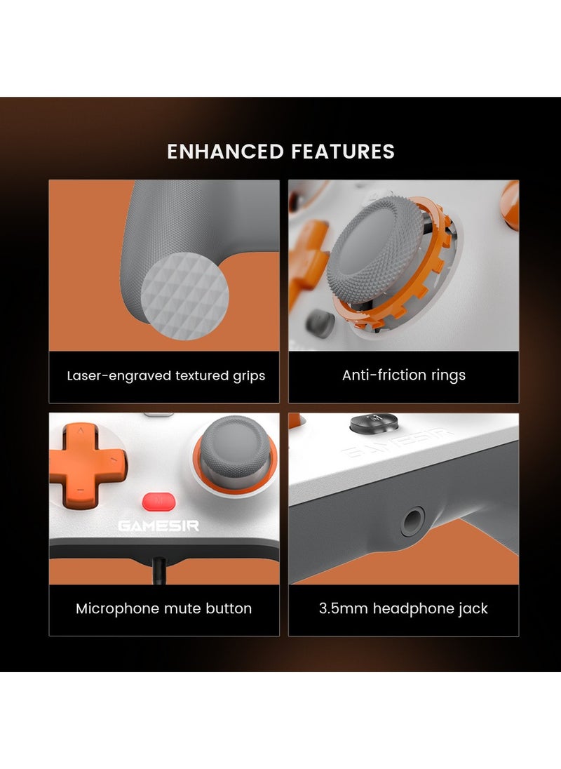 Professional Gamepad GameSir T7 Wired Game Controller with Hall Effect Joysticks, Plug and Play Gaming Gamepad for Xbox Series X|S, Xbox One, Windows 10/11  Steam, 3.5mm Audio Jack Sapphire Blue