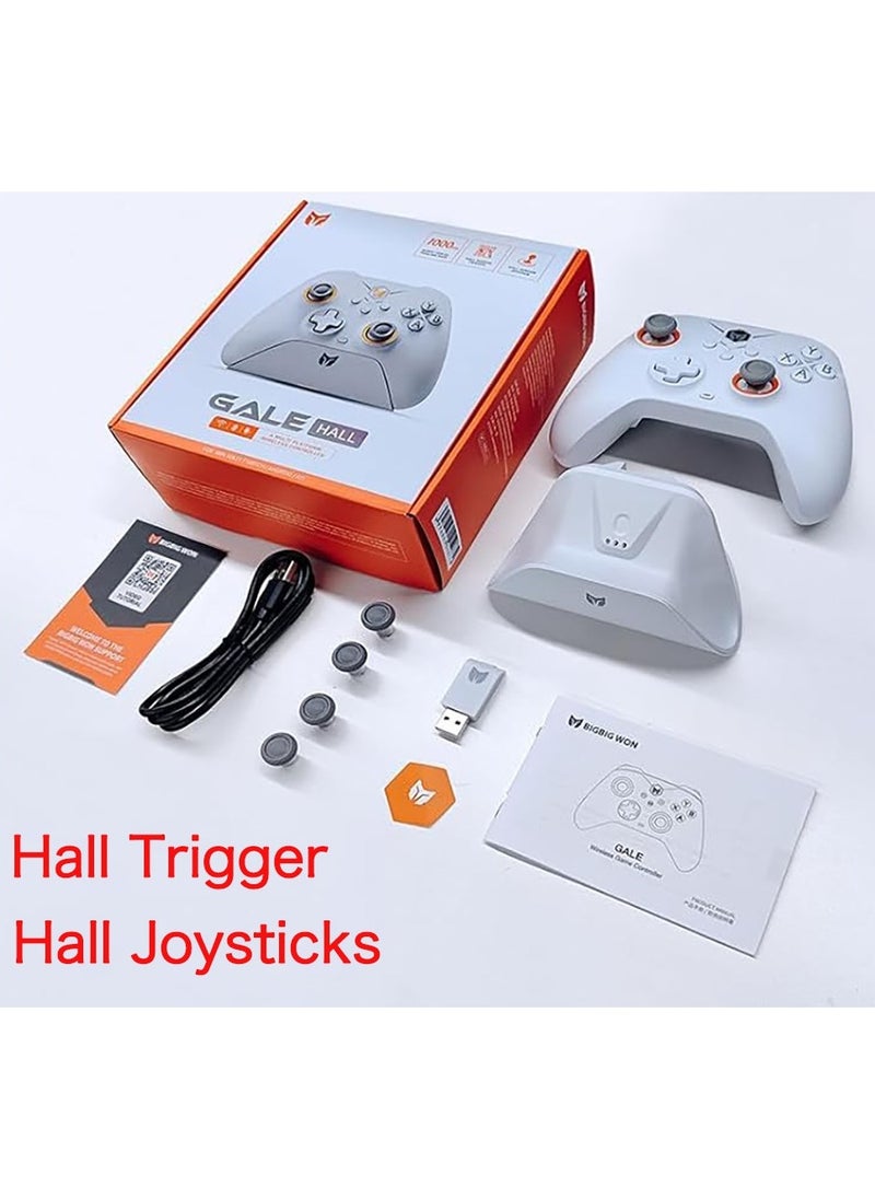 Professional Wireless Gamepad BIGBIGWON GALE Gaming Controller Hall Trigger Hall Joystick 1000mAh Battery 1000Hz Polling Rate 6-Axis Gyroscope 2.4G Bluetooth Wired connected for Switch / PC /Android