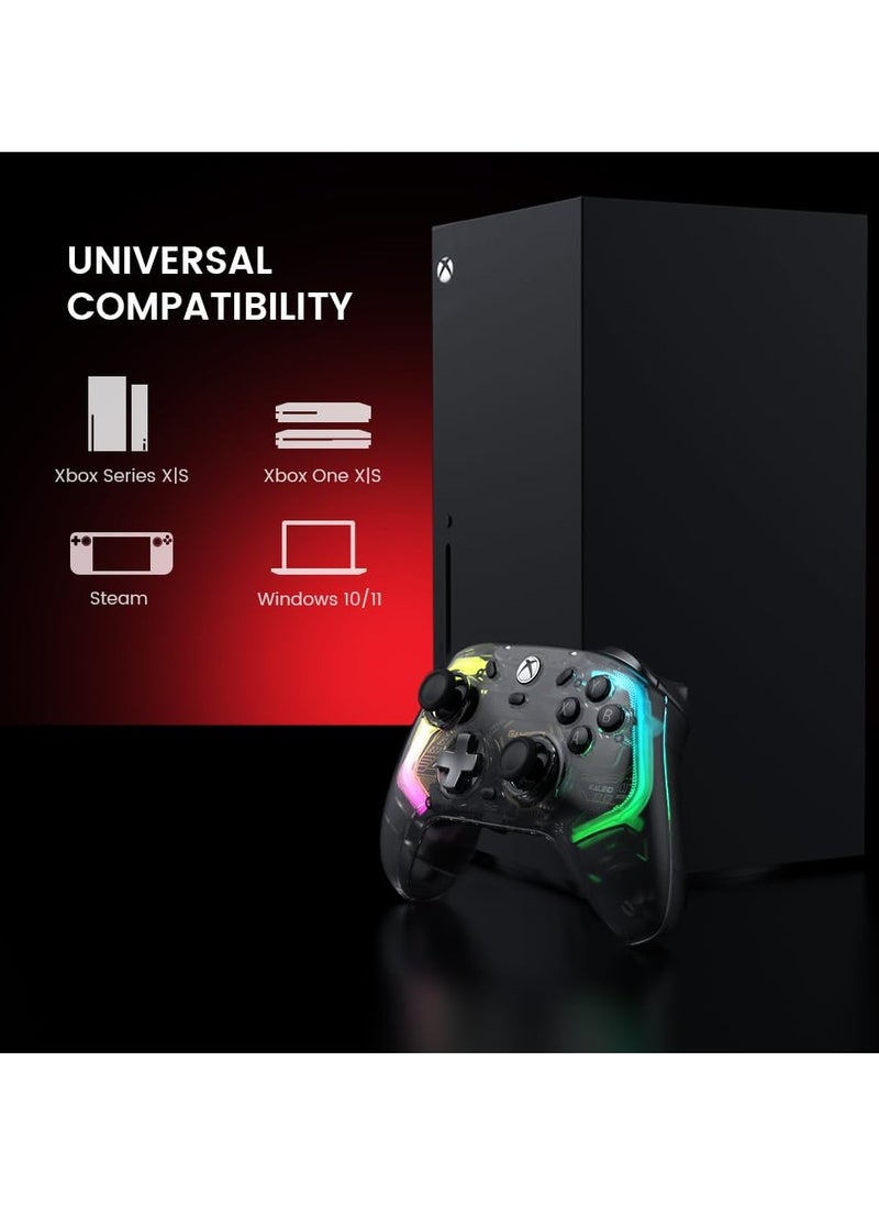 Classic Gamepad GameSir Kaleid Wired Gaming Controller Colorful Light for Xbox Series X/S, Xbox One, Windows 10/11  Steam, Plug and Play Gaming Gamepad, Transparent Video with Hall Effect Joysticks/