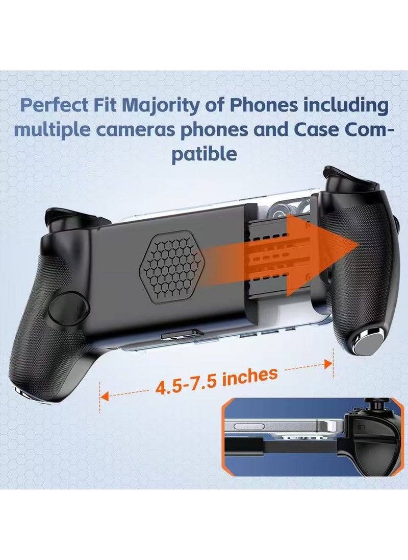 Classic Wireless Gamepad Gamwing Aobing Max Bluetooth Gaming Controller Compatible with Android iOS PC Switch Steam Xbox PS with Hall Joysticks Hall Trigger Turbo Black