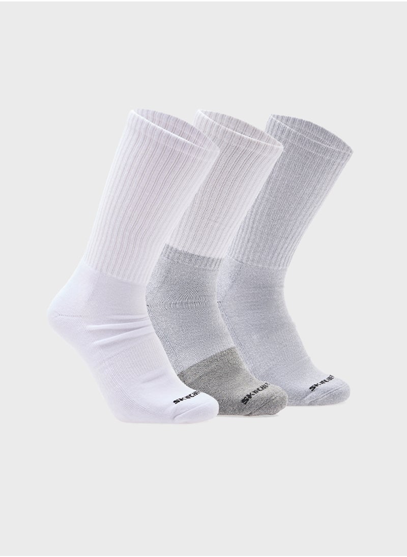 3 Pack Terry Crew Socks