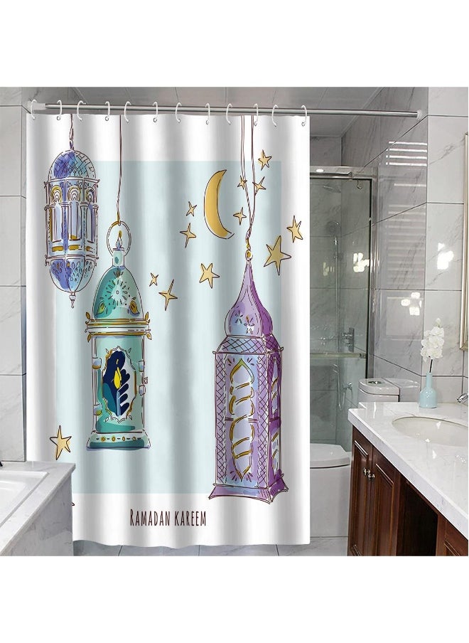 Ramadan Kareem Shower Curtains Home Furnishings Bathrooms Dry And Wet Separation Partitions Shower Curtains Waterproof Shower Curtains