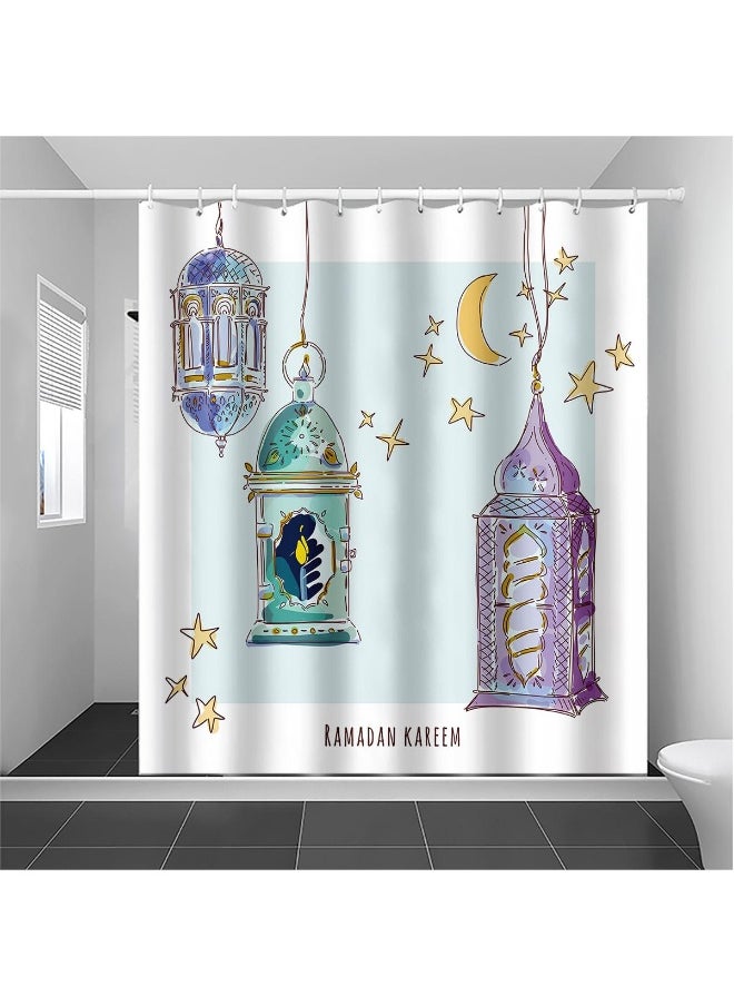 Ramadan Kareem Shower Curtains Home Furnishings Bathrooms Dry And Wet Separation Partitions Shower Curtains Waterproof Shower Curtains