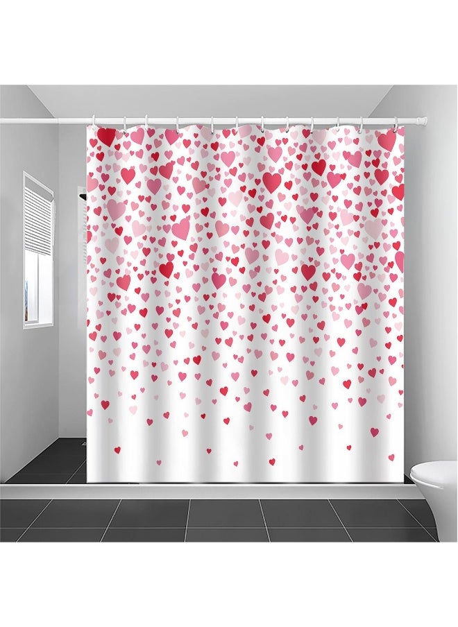 Love Pattern Shower Curtain Holiday Decoration Shower Curtain Home Bathroom Dry And Wet Separation Partition Shower Curtain Waterproof Shower Curtain