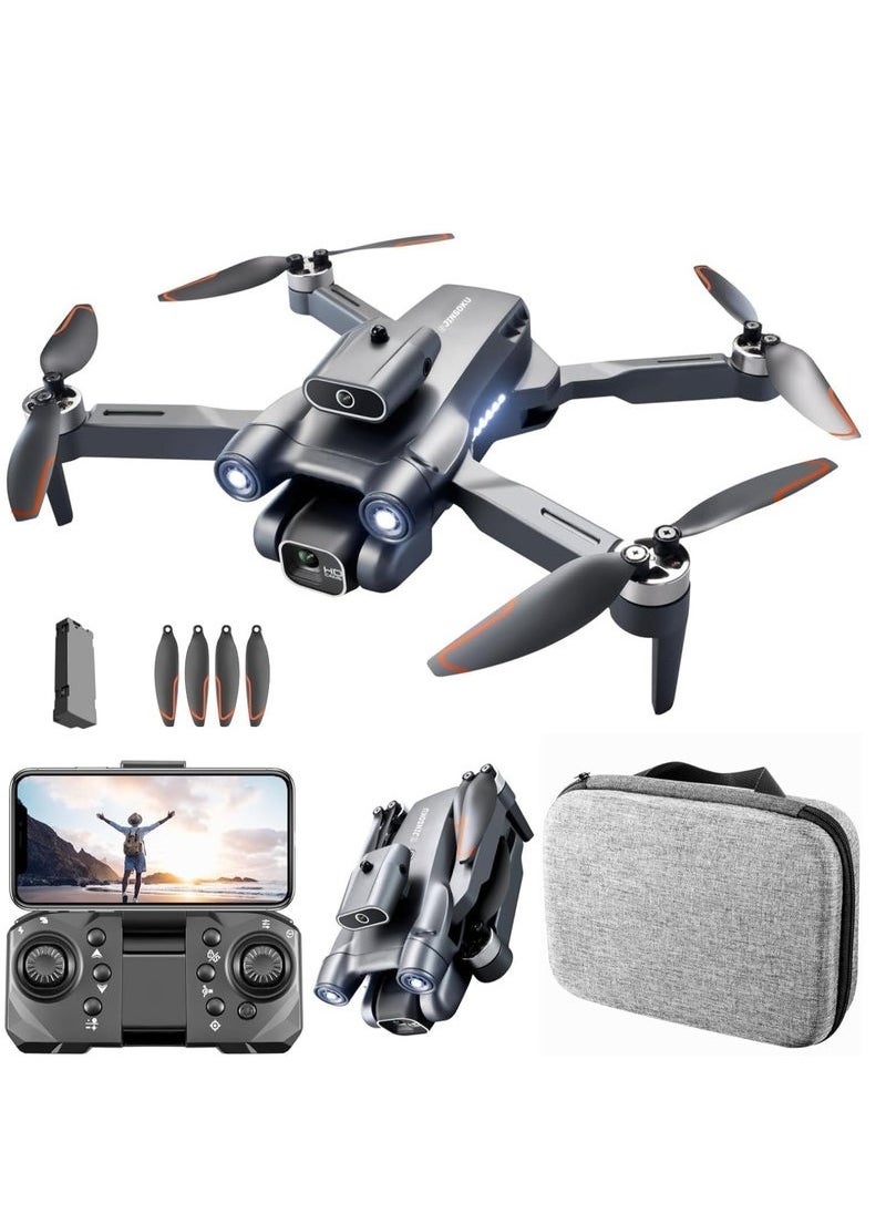 P12 Pro 4K HD Drone with Dual Camera – Foldable WiFi FPV Drone with 120° Wide-Angle Lens, Smart Position Locking, One-Key Return, Gesture & Voice Control – Lightweight Long Battery Quadcopter with Live Streaming for Aerial Photography, Travel & Fun