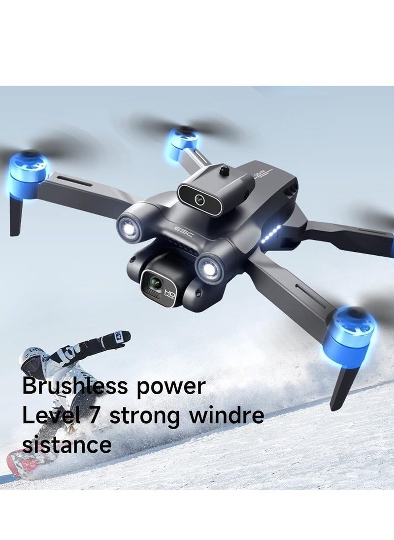 P12 Pro 4K HD Drone with Dual Camera – Foldable WiFi FPV Drone with 120° Wide-Angle Lens, Smart Position Locking, One-Key Return, Gesture & Voice Control – Lightweight Long Battery Quadcopter with Live Streaming for Aerial Photography, Travel & Fun