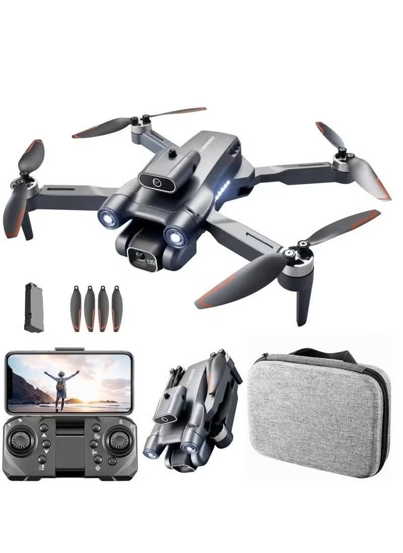 P12 Pro 4K HD Drone with Dual Camera – Foldable WiFi FPV Quadcopter with 120° Wide-Angle Lens, Smart Position Lock, One-Key Return, Gesture and Voice Control – Lightweight Drone with Long Battery Life and Live Streaming for Aerial Photography, Travel, and Fun