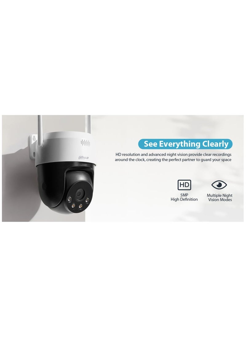 Dahua 5MP PTZ WiFi Network Camera - DH-P5AE-PV