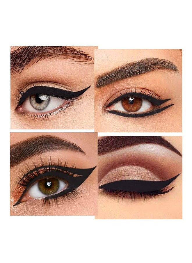 Smooth Gel Eyeliner，Gel Eyeliner Pencil ,Natural Black Eyeliner Cream Waterproof Smudge Proof,Eye Liner Black Smokey Eyeshadow Palette Stick Crayon,Goth Halloween Makeup，#04 Black